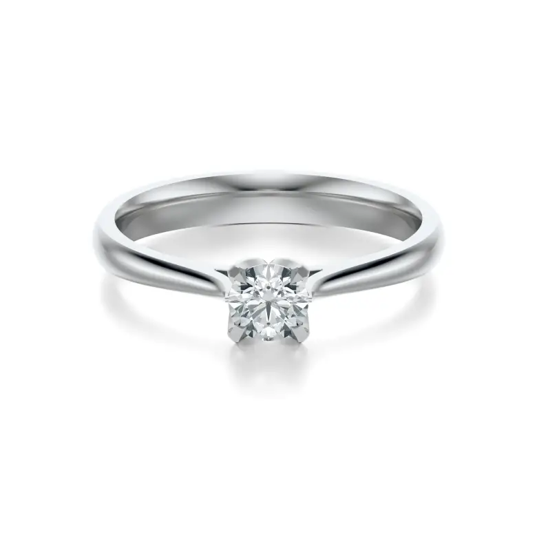 Pierścionek z białego złota z diamentem AJPZ_111